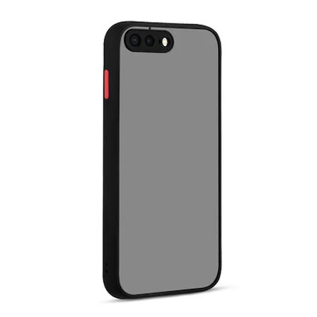 iPhone 7 Plus Kılıf Arkası Buğulu Kenarları Renkli Sert Premium Silikon Kapak RCV/Hux