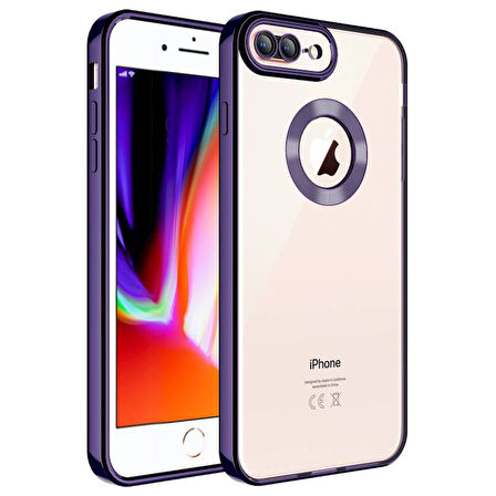 iPhone 7 Plus Kılıf Kenarları Lazer Renkli ve Logo Detaylı Şık Esnek Premium Silikon Kapak RYC/Omega