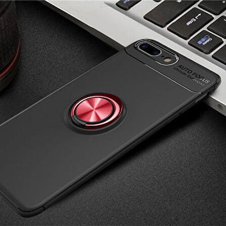 iPhone 7 Plus Kılıf Yüzüğü Stant ve Araç Tutucu Olabilen Şık Esnek Premium Silikon Kapak RYC/Ravel