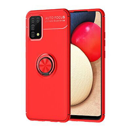 Samsung Galaxy A02S Ultra Koruma Sağlayan Stant Özellikli Yüzüklü Ravel Silikon Kılıf