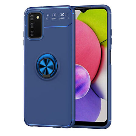 Samsung Galaxy A03s  Kılıf Yüzüklü Sağlam Esnek Ringo Silikon Kapak