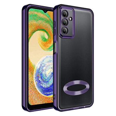 Samsung Galaxy A05S Kılıf Logo Detaylı ve Parlak NLight Premium Silikon Kapak