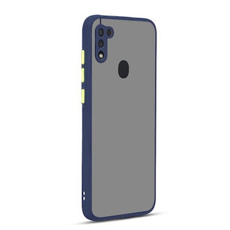 Samsung Galaxy A11 Kenarları Renkli Arkası Buğulu Şık Hux Silikon Kılıf