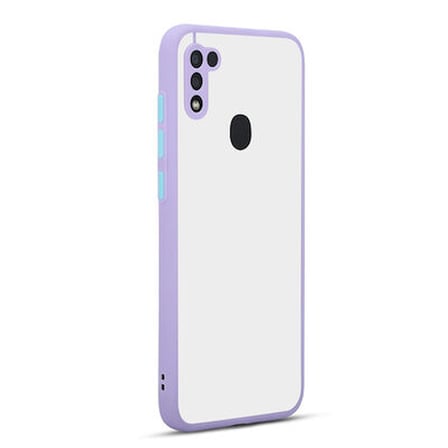 Samsung Galaxy A11 Kılıf Arkası Buğulu Kenarları Renkli Sert Premium Silikon Kapak RCV/Hux