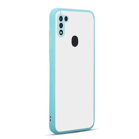 Samsung Galaxy A11 Kılıf Arkası Buğulu Kenarları Renkli Sert Premium Silikon Kapak RCV/Hux
