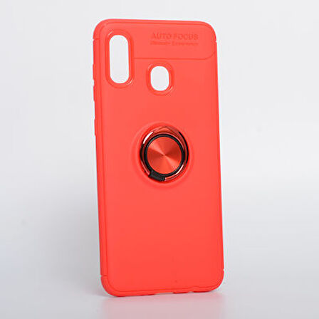 Samsung Galaxy A20  Kılıf Yüzüklü Sağlam Esnek Ringo Silikon Kapak