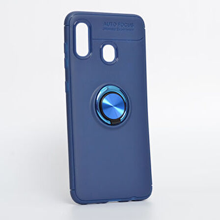 Samsung Galaxy A20  Kılıf Yüzüklü Sağlam Esnek Ringo Silikon Kapak