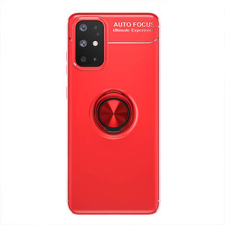 Samsung Galaxy A31 Kılıf Yüzüğü Stant ve Araç Tutucu Olabilen Şık Esnek Premium Silikon Kapak RYC/Ravel