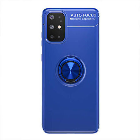 Samsung Galaxy A31 Kılıf Yüzüğü Stant ve Araç Tutucu Olabilen Şık Esnek Premium Silikon Kapak RYC/Ravel