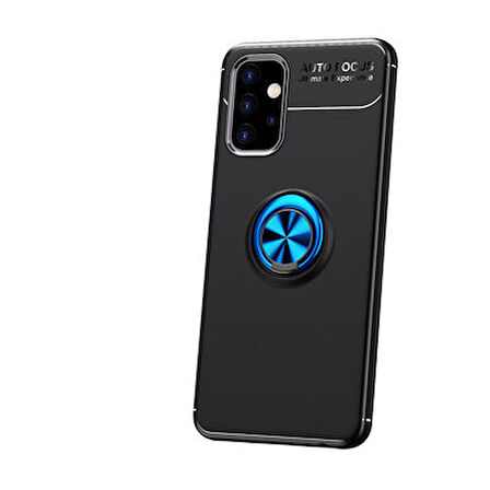 Samsung Galaxy A32 4G Ultra Koruma Sağlayan Stant Özellikli Yüzüklü Ravel Silikon Kılıf