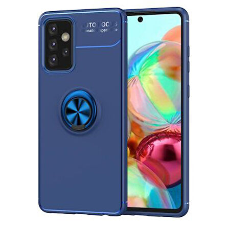 Samsung Galaxy A52  Kılıf Yüzüklü Sağlam Esnek Ringo Silikon Kapak