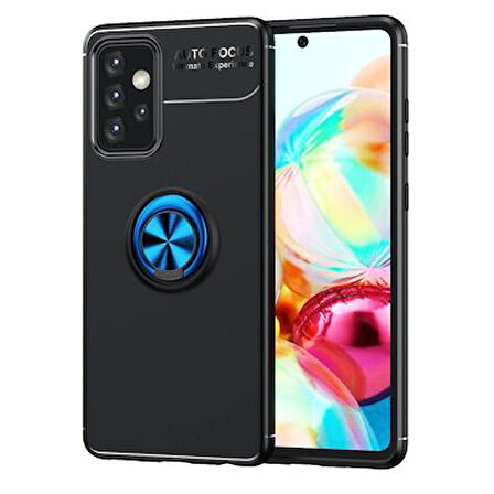 Samsung Galaxy A52 Ultra Koruma Sağlayan Stant Özellikli Yüzüklü Ravel Silikon Kılıf