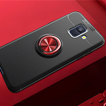 Samsung Galaxy A6 2018  Kılıf Yüzüklü Sağlam Esnek Ringo Silikon Kapak