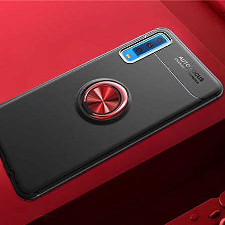 Samsung Galaxy A7 2018  Kılıf Yüzüklü Sağlam Esnek Ringo Silikon Kapak