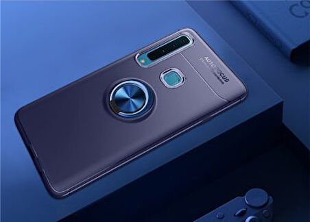 Samsung Galaxy A9 2018  Kılıf Yüzüklü Sağlam Esnek Ringo Silikon Kapak