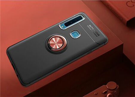 Samsung Galaxy A9 2018  Kılıf Yüzüklü Sağlam Esnek Ringo Silikon Kapak