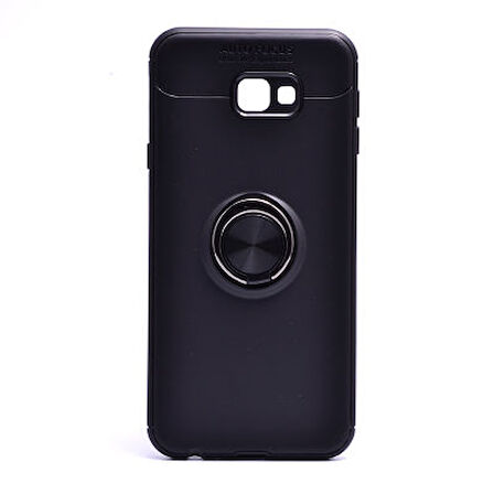 Samsung Galaxy J4 Plus Ultra Koruma Sağlayan Stant Özellikli Yüzüklü Ravel Silikon Kılıf