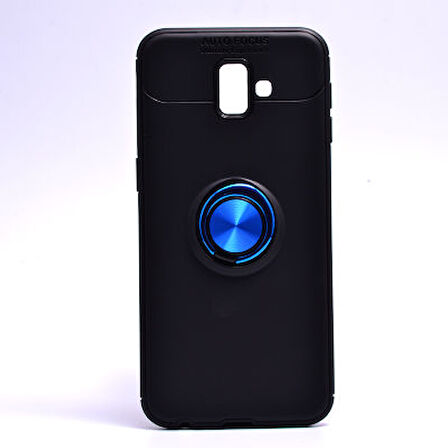 Samsung Galaxy J6 Plus  Kılıf Yüzüklü Sağlam Esnek Ringo Silikon Kapak
