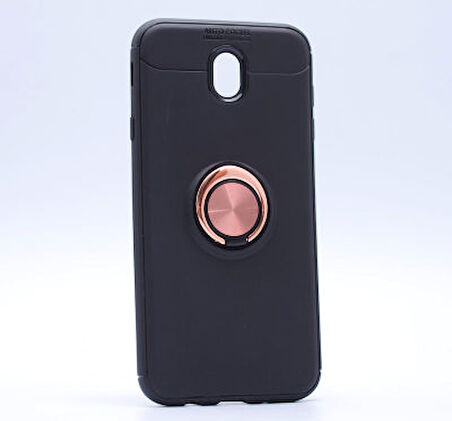 Samsung Galaxy J7 Pro Kılıf Yüzüğü Stant ve Araç Tutucu Olabilen Şık Esnek Premium Silikon Kapak RYC/Ravel