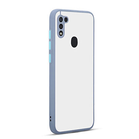 Samsung Galaxy M11 Kılıf Kenarları Renkli Sert Yapılı Şık Silikon Kapak RYC/Hux