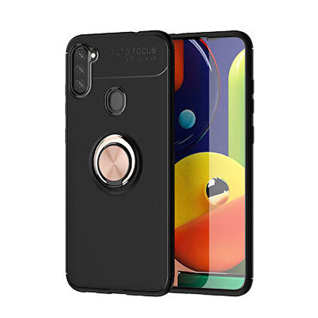 Samsung Galaxy M11  Kılıf Yüzüklü Sağlam Esnek Ringo Silikon Kapak