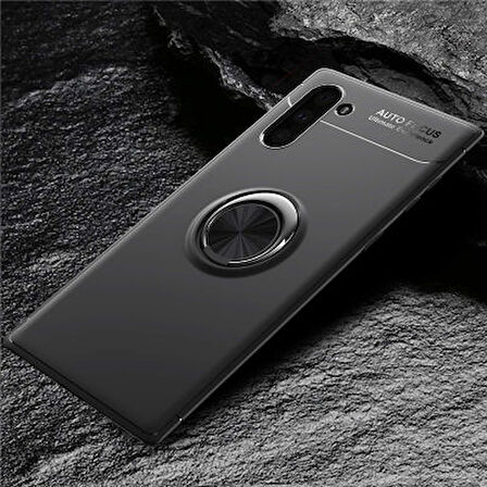 Samsung Galaxy Note 10  Kılıf Yüzüklü Sağlam Esnek Ringo Silikon Kapak