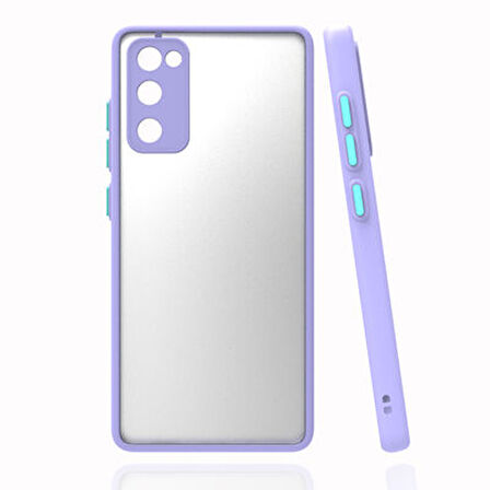 Samsung Galaxy S20 FE Kılıf Kenarları Renkli Sert Yapılı Şık Silikon Kapak RYC/Hux