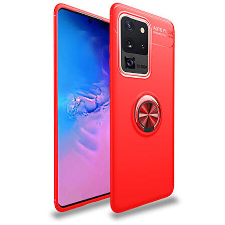 Samsung Galaxy S20 Ultra  Kılıf Yüzüklü Sağlam Esnek Ringo Silikon Kapak