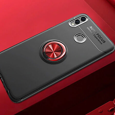 Honor 8C  Kılıf Yüzüklü Sağlam Esnek Ringo Silikon Kapak