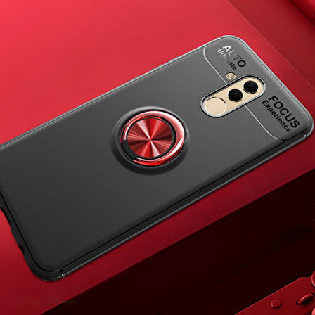 Huawei Mate 20 Lite  Kılıf Yüzüklü Sağlam Esnek Ringo Silikon Kapak