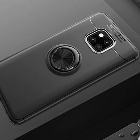 Huawei Mate 20 Pro  Kılıf Yüzüklü Sağlam Esnek Ringo Silikon Kapak