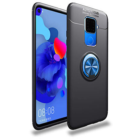 Huawei Mate 30 Lite  Kılıf Yüzüklü Sağlam Esnek Ringo Silikon Kapak