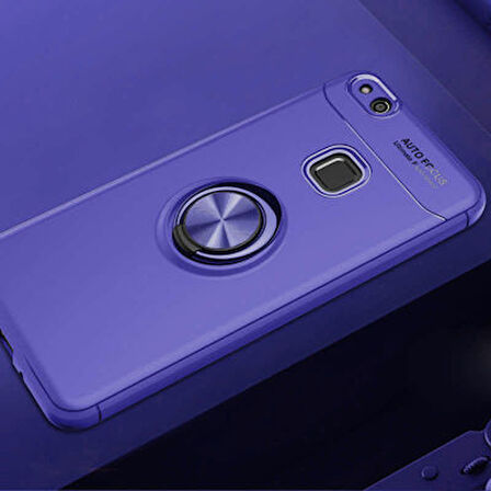 Huawei P10 Lite Ultra Koruma Sağlayan Stant Özellikli Yüzüklü Ravel Silikon Kılıf