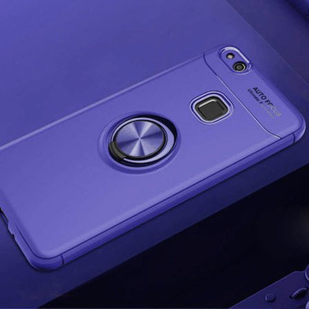 Huawei P10 Lite Kılıf Yüzüğü Stant ve Araç Tutucu Olabilen Şık Esnek Premium Silikon Kapak RYC/Ravel