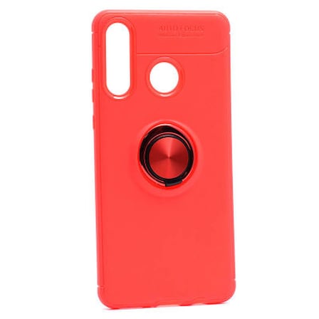 Huawei P30 Lite Kılıf Yüzüğü Stant ve Araç Tutucu Olabilen Şık Esnek Premium Silikon Kapak RYC/Ravel