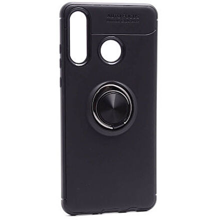 Huawei P30 Lite Ultra Koruma Sağlayan Stant Özellikli Yüzüklü Ravel Silikon Kılıf