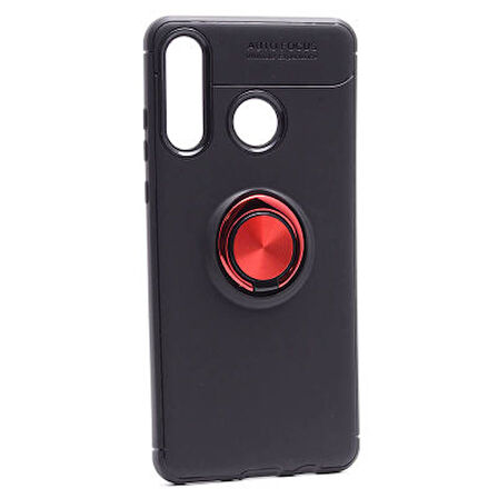 Huawei P30 Lite Kılıf Yüzüğü Stant ve Araç Tutucu Olabilen Şık Esnek Premium Silikon Kapak RYC/Ravel