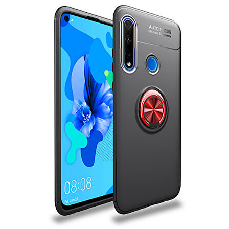 Huawei P40 Lite E  Kılıf Yüzüklü Sağlam Esnek Ringo Silikon Kapak