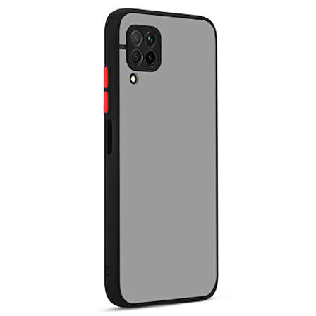 Huawei P40 Lite Kenarları Renkli Arkası Buğulu Şık Hux Silikon Kılıf