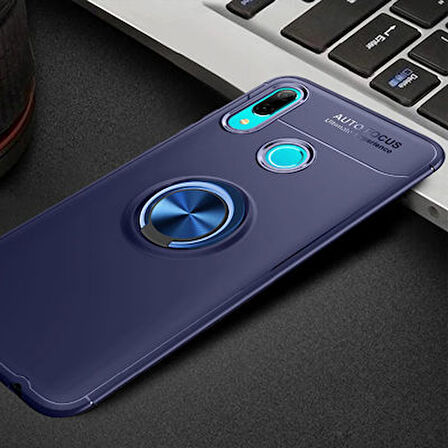 Huawei Y6 2019  Kılıf Yüzüklü Sağlam Esnek Ringo Silikon Kapak