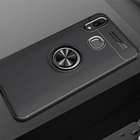 Huawei Y7 Prime 2019  Kılıf Yüzüklü Sağlam Esnek Ringo Silikon Kapak