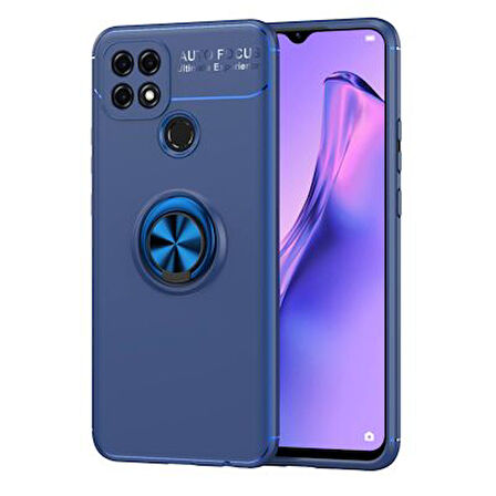 Oppo A15S  Kılıf Yüzüklü Sağlam Esnek Ringo Silikon Kapak