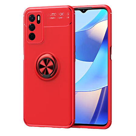 Oppo A16  Kılıf Yüzüklü Sağlam Esnek Ringo Silikon Kapak