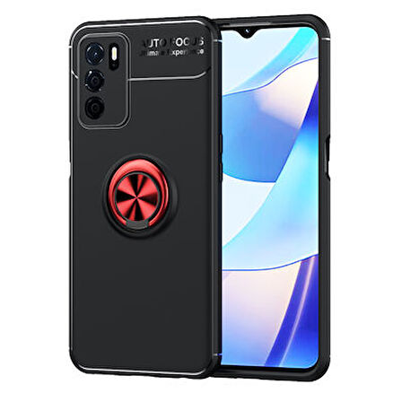 Oppo A16  Kılıf Yüzüklü Sağlam Esnek Ringo Silikon Kapak
