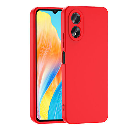 Oppo A38 Kılıf Kadife Dolgulu Şık Candy Lansman Silikon Kapak