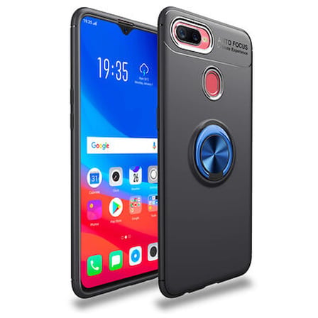Oppo A5S  Kılıf Yüzüklü Sağlam Esnek Ringo Silikon Kapak
