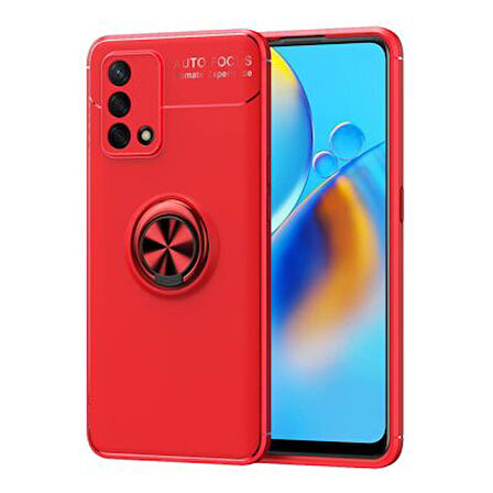 Oppo A74 4G  Kılıf Yüzüklü Sağlam Esnek Ringo Silikon Kapak