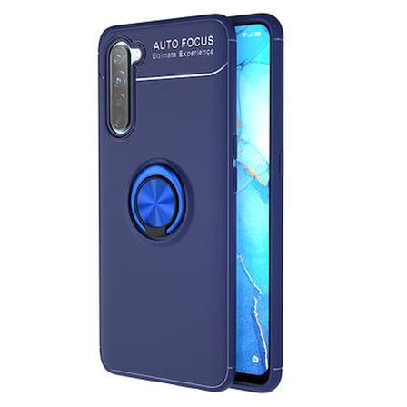 Oppo A91 Ultra Koruma Sağlayan Stant Özellikli Yüzüklü Ravel Silikon Kılıf