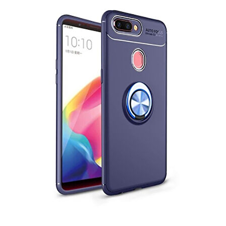 Oppo AX7  Kılıf Yüzüklü Sağlam Esnek Ringo Silikon Kapak