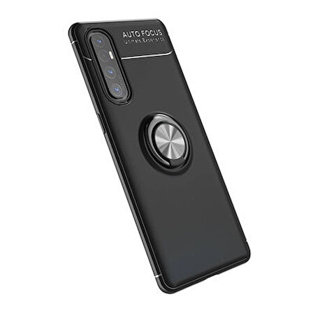 Oppo Reno 3 Pro 5G  Kılıf Yüzüklü Sağlam Esnek Ringo Silikon Kapak